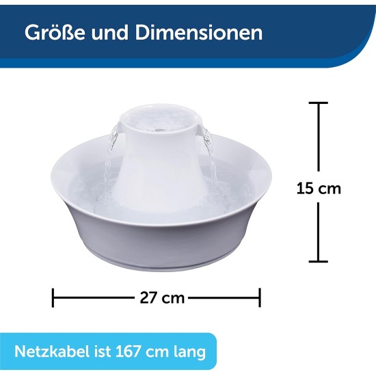 PetSafe Ceramic Cat Fountain in Avalon or Bachgeflüster Model with 2 Litre or 1.8 Litre Water Capacity, Drinking Fountain for Cats and Dogs with Dual Filter System and Dishwasher Safe Bowl PetSafe Ceramic Cat Fountain in Avalon or Bachgeflüster Model with 2 Litre or 1.8 Litre Water Capacity, Drinking Fountain for Cats and Dogs with Dual Filter System and Dishwasher Safe Bowl