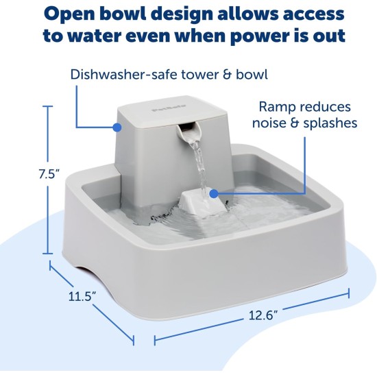 PetSafe Drinkwell Water Fountain for Dogs and Cats, Ideal for Medium Dog Breeds and Multiple Cat Households, Easy Clean Design, Filter Included PetSafe Drinkwell Water Fountain for Dogs and Cats, Ideal for Medium Dog Breeds and Multiple Cat Households, Easy Clean Design, Filter Included