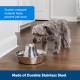 PetSafe Stainless Steel Water Fountain for Cats and Dogs - Seaside 60 oz or 360 Multi-Pet 350 ml Drinking Fountain, Seaside, Stainless Steel, Stainless Steel PetSafe Stainless Steel Water Fountain for Cats and Dogs - Seaside 60 oz or 360 Multi-Pet 350 ml Drinking Fountain, Seaside, Stainless Steel, Stainless Steel