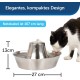PetSafe stainless steel drinking fountain, model coastal noise or 360, cat, for cats and dogs, 1.8 litres or 3.8 litres water capacity, quiet operation, dual filtered water.