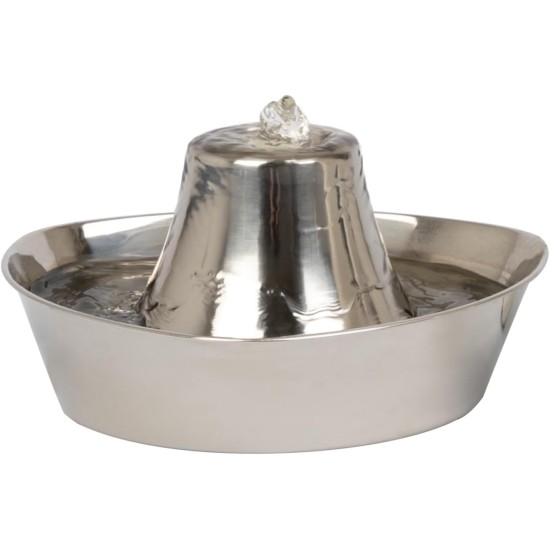 PetSafe stainless steel drinking fountain, model coastal noise or 360, cat, for cats and dogs, 1.8 litres or 3.8 litres water capacity, quiet operation, dual filtered water.