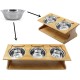 Petsoigné 2 x Interchangeable Bowls Stainless Steel for Cat Bowls Dog Bowl Set Ceramic and Stainless Steel (Interchangeable, Stainless Steel) Petsoigné 2 x Interchangeable Bowls Stainless Steel for Cat Bowls Dog Bowl Set Ceramic and Stainless Steel (Interchangeable, Stainless Steel)