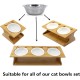 Petsoigné 2 x Interchangeable Bowls Stainless Steel for Cat Bowls Dog Bowl Set Ceramic and Stainless Steel (Interchangeable, Stainless Steel) Petsoigné 2 x Interchangeable Bowls Stainless Steel for Cat Bowls Dog Bowl Set Ceramic and Stainless Steel (Interchangeable, Stainless Steel)