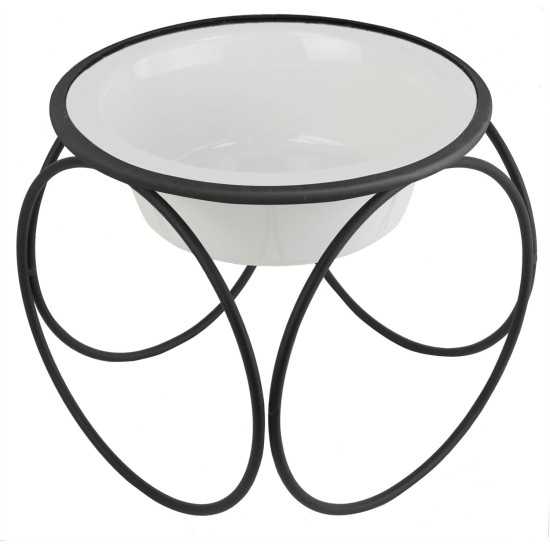 Platinum Pets Single Olympic Diner Feeder with Stainless Steel Cat/Puppy Bowl.75 cup/6 oz, Caribbean Teal Platinum Pets Single Olympic Diner Feeder with Stainless Steel Cat/Puppy Bowl.75 cup/6 oz, Caribbean Teal