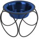 Platinum Pets Single Olympic Diner Feeder with Stainless Steel Cat/Puppy Bowl.75 cup/6 oz, Caribbean Teal Platinum Pets Single Olympic Diner Feeder with Stainless Steel Cat/Puppy Bowl.75 cup/6 oz, Caribbean Teal