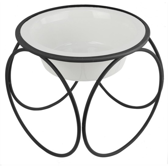 Platinum Pets Single Olympic Diner Feeder with Stainless Steel Cat/Puppy Bowl.75 cup/6 oz, Caribbean Teal Platinum Pets Single Olympic Diner Feeder with Stainless Steel Cat/Puppy Bowl.75 cup/6 oz, Caribbean Teal