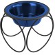 Platinum Pets Single Olympic Diner Feeder with Stainless Steel Cat/Puppy Bowl.75 cup/6 oz, Caribbean Teal Platinum Pets Single Olympic Diner Feeder with Stainless Steel Cat/Puppy Bowl.75 cup/6 oz, Caribbean Teal