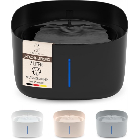 Pretty PAW® Drinking Fountain for Dogs, Super Quiet Dog Drinking Fountain with 7 Litre Water Tank, BPA-Free Dog Fountain with Filter & LED, Easy to Clean Dog Water Dispenser Pretty PAW® Drinking Fountain for Dogs, Super Quiet Dog Drinking Fountain with 7 Litre Water Tank, BPA-Free Dog Fountain with Filter & LED, Easy to Clean Dog Water Dispenser