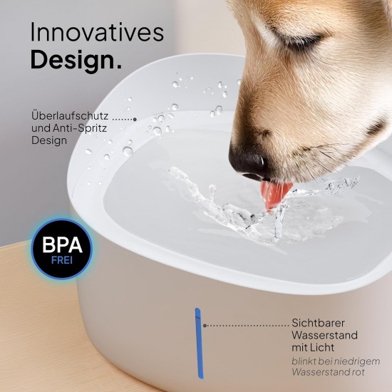 Pretty PAW® Drinking Fountain for Dogs, Super Quiet Dog Drinking Fountain with 7 Litre Water Tank, BPA-Free Dog Fountain with Filter & LED, Easy to Clean Dog Water Dispenser Pretty PAW® Drinking Fountain for Dogs, Super Quiet Dog Drinking Fountain with 7 Litre Water Tank, BPA-Free Dog Fountain with Filter & LED, Easy to Clean Dog Water Dispenser