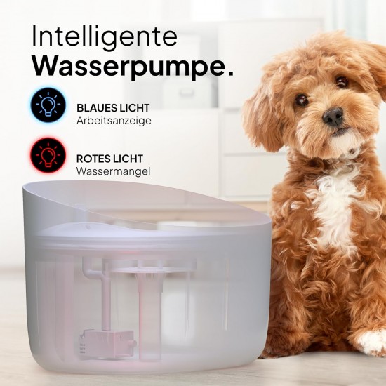 Pretty PAW® Drinking Fountain for Dogs, Super Quiet Dog Drinking Fountain with 7 Litre Water Tank, BPA-Free Dog Fountain with Filter & LED, Easy to Clean Dog Water Dispenser Pretty PAW® Drinking Fountain for Dogs, Super Quiet Dog Drinking Fountain with 7 Litre Water Tank, BPA-Free Dog Fountain with Filter & LED, Easy to Clean Dog Water Dispenser