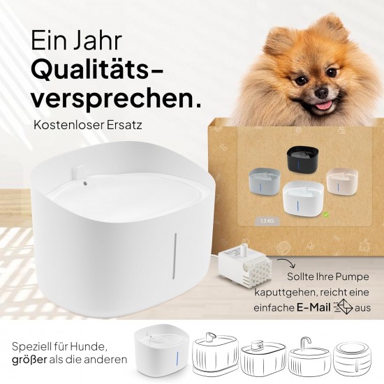 Pretty PAW® Drinking Fountain for Dogs, Super Quiet Dog Drinking Fountain with 7 Litre Water Tank, BPA-Free Dog Fountain with Filter & LED, Easy to Clean Dog Water Dispenser Pretty PAW® Drinking Fountain for Dogs, Super Quiet Dog Drinking Fountain with 7 Litre Water Tank, BPA-Free Dog Fountain with Filter & LED, Easy to Clean Dog Water Dispenser