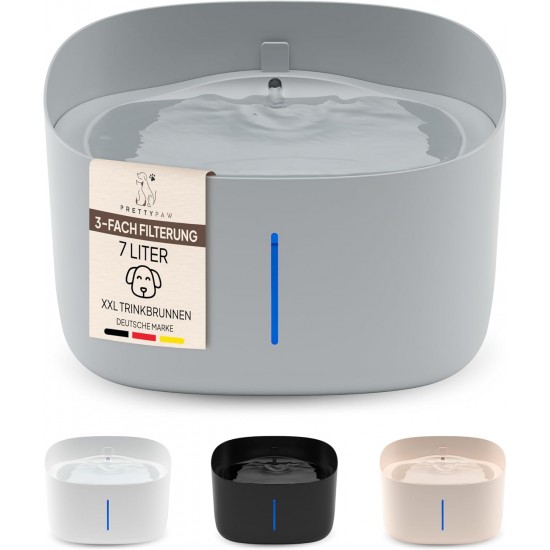 Pretty PAW® Drinking Fountain for Dogs, Super Quiet Dog Drinking Fountain with 7 Litre Water Tank, BPA-Free Dog Fountain with Filter & LED, Easy to Clean Dog Water Dispenser Pretty PAW® Drinking Fountain for Dogs, Super Quiet Dog Drinking Fountain with 7 Litre Water Tank, BPA-Free Dog Fountain with Filter & LED, Easy to Clean Dog Water Dispenser