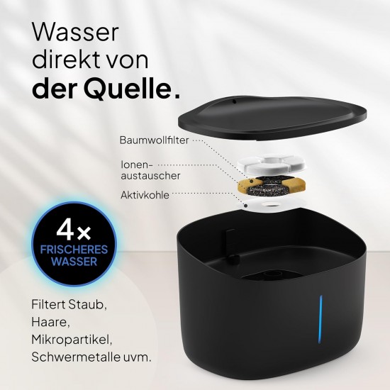 Pretty PAW® Drinking Fountain for Dogs, Super Quiet Dog Drinking Fountain with 7 Litre Water Tank, BPA-Free Dog Fountain with Filter & LED, Easy to Clean Dog Water Dispenser Pretty PAW® Drinking Fountain for Dogs, Super Quiet Dog Drinking Fountain with 7 Litre Water Tank, BPA-Free Dog Fountain with Filter & LED, Easy to Clean Dog Water Dispenser