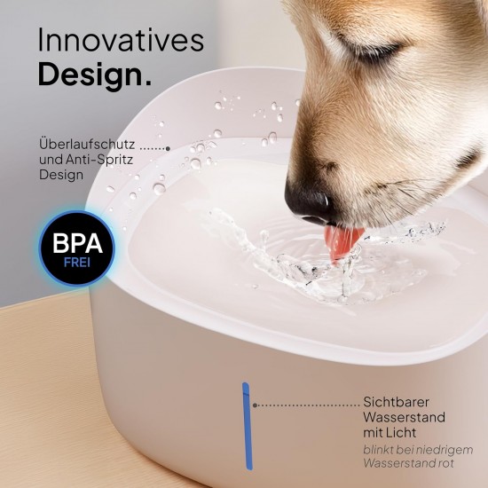 Pretty PAW® Drinking Fountain for Dogs, Super Quiet Dog Drinking Fountain with 7 Litre Water Tank, BPA-Free Dog Fountain with Filter & LED, Easy to Clean Dog Water Dispenser Pretty PAW® Drinking Fountain for Dogs, Super Quiet Dog Drinking Fountain with 7 Litre Water Tank, BPA-Free Dog Fountain with Filter & LED, Easy to Clean Dog Water Dispenser