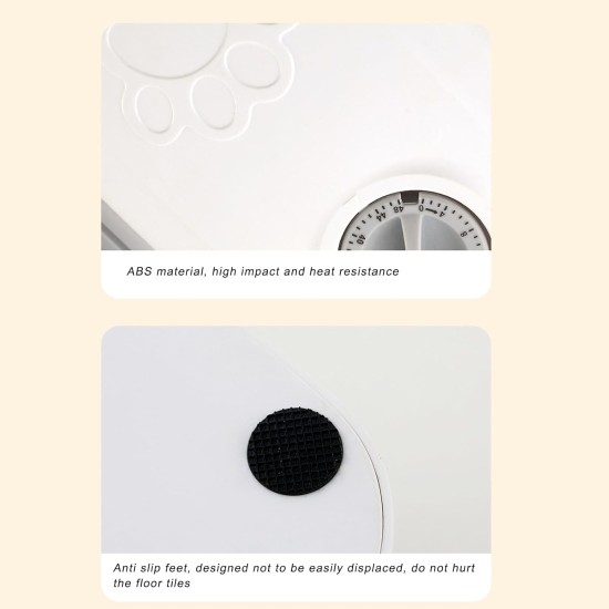 Pssopp Automatic Cat Food Dispenser, Multifunctional Intelligent Feeder Station with Timer, Cat Food Container for Cats and Dogs (Grey) Pssopp Automatic Cat Food Dispenser, Multifunctional Intelligent Feeder Station with Timer, Cat Food Container for Cats and Dogs (Grey)
