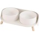 Raised Ceramic Dog Bowl – Splash-proof Dog Bowls with Stand – Double Bowl Cat Feeding Bowl Dog – Food Water Bowl Set for Small to Medium Dogs and Large Cats – 850 ml x 2 Raised Ceramic Dog Bowl – Splash-proof Dog Bowls with Stand – Double Bowl Cat Feeding Bowl Dog – Food Water Bowl Set for Small to Medium Dogs and Large Cats – 850 ml x 2