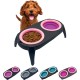 Raised Dog Bowl with Anti-Slinging Bowl, Cat Feeding Bowl with Drinking Fountain for Cat, 2 Extendable and Fold-Out Cat Bowls, Flat. Raised Dog Bowl Set (Pink) Raised Dog Bowl with Anti-Slinging Bowl, Cat Feeding Bowl with Drinking Fountain for Cat, 2 Extendable and Fold-Out Cat Bowls, Flat. Raised Dog Bowl Set (Pink)