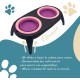 Raised Dog Bowl with Anti-Slinging Bowl, Cat Feeding Bowl with Drinking Fountain for Cat, 2 Extendable and Fold-Out Cat Bowls, Flat. Raised Dog Bowl Set (Pink) Raised Dog Bowl with Anti-Slinging Bowl, Cat Feeding Bowl with Drinking Fountain for Cat, 2 Extendable and Fold-Out Cat Bowls, Flat. Raised Dog Bowl Set (Pink)