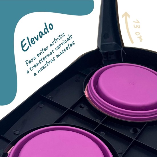 Raised Dog Bowl with Anti-Slinging Bowl, Cat Feeding Bowl with Drinking Fountain for Cat, 2 Extendable and Fold-Out Cat Bowls, Flat. Raised Dog Bowl Set (Pink) Raised Dog Bowl with Anti-Slinging Bowl, Cat Feeding Bowl with Drinking Fountain for Cat, 2 Extendable and Fold-Out Cat Bowls, Flat. Raised Dog Bowl Set (Pink)