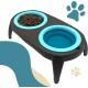 Raised Dog Bowl with Anti-Slinging Bowl, Cat Feeding Bowl with Drinking Fountain for Cat, 2 Extendable and Fold-Out Cat Bowls, Flat. Raised Dog Bowl Set (Pink) Raised Dog Bowl with Anti-Slinging Bowl, Cat Feeding Bowl with Drinking Fountain for Cat, 2 Extendable and Fold-Out Cat Bowls, Flat. Raised Dog Bowl Set (Pink)