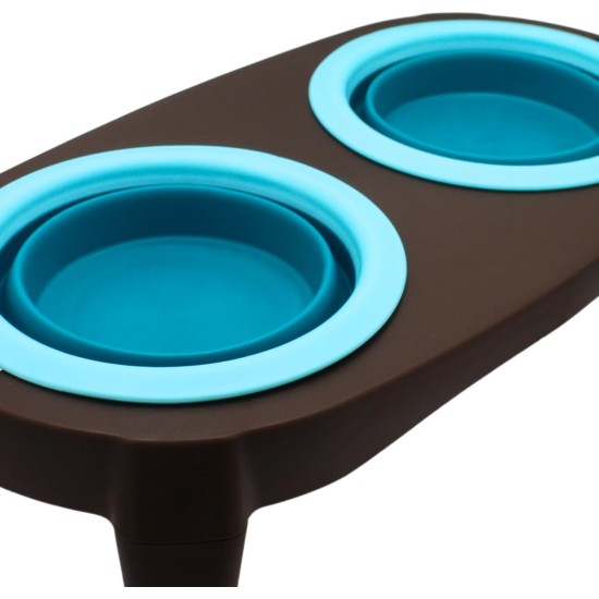 Raised Dog Bowl with Anti-Slinging Bowl, Cat Feeding Bowl with Drinking Fountain for Cat, 2 Extendable and Fold-Out Cat Bowls, Flat. Raised Dog Bowl Set (Pink) Raised Dog Bowl with Anti-Slinging Bowl, Cat Feeding Bowl with Drinking Fountain for Cat, 2 Extendable and Fold-Out Cat Bowls, Flat. Raised Dog Bowl Set (Pink)