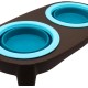Raised Dog Bowl with Anti-Slinging Bowl, Cat Feeding Bowl with Drinking Fountain for Cat, 2 Extendable and Fold-Out Cat Bowls, Flat. Raised Dog Bowl Set (Pink) Raised Dog Bowl with Anti-Slinging Bowl, Cat Feeding Bowl with Drinking Fountain for Cat, 2 Extendable and Fold-Out Cat Bowls, Flat. Raised Dog Bowl Set (Pink)
