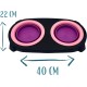 Raised Dog Bowl with Anti-Slinging Bowl, Cat Feeding Bowl with Drinking Fountain for Cat, 2 Extendable and Fold-Out Cat Bowls, Flat. Raised Dog Bowl Set (Pink) Raised Dog Bowl with Anti-Slinging Bowl, Cat Feeding Bowl with Drinking Fountain for Cat, 2 Extendable and Fold-Out Cat Bowls, Flat. Raised Dog Bowl Set (Pink)