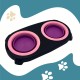 Raised Dog Bowl with Anti-Slinging Bowl, Cat Feeding Bowl with Drinking Fountain for Cat, 2 Extendable and Fold-Out Cat Bowls, Flat. Raised Dog Bowl Set (Pink) Raised Dog Bowl with Anti-Slinging Bowl, Cat Feeding Bowl with Drinking Fountain for Cat, 2 Extendable and Fold-Out Cat Bowls, Flat. Raised Dog Bowl Set (Pink)