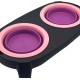 Raised Dog Bowl with Anti-Slinging Bowl, Cat Feeding Bowl with Drinking Fountain for Cat, 2 Extendable and Fold-Out Cat Bowls, Flat. Raised Dog Bowl Set (Pink) Raised Dog Bowl with Anti-Slinging Bowl, Cat Feeding Bowl with Drinking Fountain for Cat, 2 Extendable and Fold-Out Cat Bowls, Flat. Raised Dog Bowl Set (Pink)