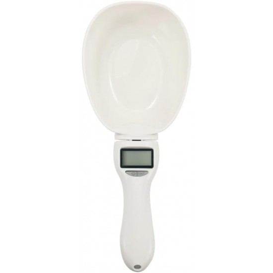 Record Measuring Spoon, Cradle for Dry Food for Dogs and Cats, Integrated Digital Scale, Maximum Load Capacity 800 g/ml, BPA-Free Plastic, White Record Measuring Spoon, Cradle for Dry Food for Dogs and Cats, Integrated Digital Scale, Maximum Load Capacity 800 g/ml, BPA-Free Plastic, White