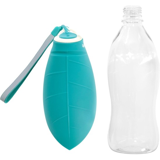 Record Water Dispenser with Drinking Bottle – Practical and Functional – Silicone – Dimensions: Diameter 8 x 23 cm – Capacity 400 ml – Colour Sea Green – Ideal for Long Walks and Travel Record Water Dispenser with Drinking Bottle – Practical and Functional – Silicone – Dimensions: Diameter 8 x 23 cm – Capacity 400 ml – Colour Sea Green – Ideal for Long Walks and Travel