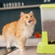 Relaxdays 2-in-1 Food & Water Dispenser, Duo Dispenser for Dogs and Cats, Bottle, 4 Litres, Plastic, Dark Grey
