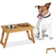 Relaxdays Bowl Stand, Medium Dogs, for Water and Food, Height Adjustable and Foldable, H x W x D 26 x 47 x 23 cm, Natural, 2 Bowls, Pack of 1 Relaxdays Bowl Stand, Medium Dogs, for Water and Food, Height Adjustable and Foldable, H x W x D 26 x 47 x 23 cm, Natural, 2 Bowls, Pack of 1