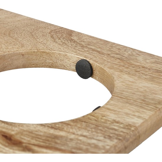 Relaxdays Bowl Stand, Stainless Steel Bowls 1200 ml, Acacia Wood Dog Feeding Station HBT 23 x 49.5 x 25 cm, Brown Relaxdays Bowl Stand, Stainless Steel Bowls 1200 ml, Acacia Wood Dog Feeding Station HBT 23 x 49.5 x 25 cm, Brown