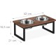 Relaxdays Bowl Stand, Stainless Steel Bowls Capacity 1000 ml, Mango Wood Dog Feeding Station HBT 16.5 x 42 x 21 cm, Natural Relaxdays Bowl Stand, Stainless Steel Bowls Capacity 1000 ml, Mango Wood Dog Feeding Station HBT 16.5 x 42 x 21 cm, Natural