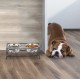 Relaxdays Dog Bowl Set with Holder, Bowl Stand Dogs & Cats, 2 Stainless Steel Bowls 300 ml Each, Feeding Bar, Black/Silver Relaxdays Dog Bowl Set with Holder, Bowl Stand Dogs & Cats, 2 Stainless Steel Bowls 300 ml Each, Feeding Bar, Black/Silver