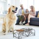 Relaxdays Dog Bowl Set with Holder, Bowl Stand Dogs & Cats, 2 Stainless Steel Bowls 300 ml Each, Feeding Bar, Black/Silver Relaxdays Dog Bowl Set with Holder, Bowl Stand Dogs & Cats, 2 Stainless Steel Bowls 300 ml Each, Feeding Bar, Black/Silver
