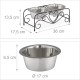 Relaxdays Dog Bowl Set with Holder, Bowl Stand Dogs & Cats, 2 Stainless Steel Bowls 300 ml Each, Feeding Bar, Black/Silver Relaxdays Dog Bowl Set with Holder, Bowl Stand Dogs & Cats, 2 Stainless Steel Bowls 300 ml Each, Feeding Bar, Black/Silver