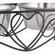 Relaxdays Dog Bowl Set with Holder, Bowl Stand Dogs & Cats, 2 Stainless Steel Bowls 300 ml Each, Feeding Bar, Black/Silver Relaxdays Dog Bowl Set with Holder, Bowl Stand Dogs & Cats, 2 Stainless Steel Bowls 300 ml Each, Feeding Bar, Black/Silver
