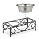 Relaxdays Dog Bowl Set with Holder, Bowl Stand Dogs & Cats, 2 Stainless Steel Bowls 300 ml Each, Feeding Bar, Black/Silver Relaxdays Dog Bowl Set with Holder, Bowl Stand Dogs & Cats, 2 Stainless Steel Bowls 300 ml Each, Feeding Bar, Black/Silver