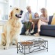 Relaxdays Dog Bowl Set with Holder, Bowl Stand for Large Dogs, 2 Stainless Steel Bowls Each 800 ml, Feeding Bar, Black/Silver Relaxdays Dog Bowl Set with Holder, Bowl Stand for Large Dogs, 2 Stainless Steel Bowls Each 800 ml, Feeding Bar, Black/Silver
