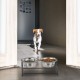 Relaxdays Dog Bowl Set with Holder, Bowl Stand for Large Dogs, 2 Stainless Steel Bowls Each 800 ml, Feeding Bar, Black/Silver Relaxdays Dog Bowl Set with Holder, Bowl Stand for Large Dogs, 2 Stainless Steel Bowls Each 800 ml, Feeding Bar, Black/Silver