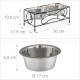 Relaxdays Dog Bowl Set with Holder, Bowl Stand for Large Dogs, 2 Stainless Steel Bowls Each 800 ml, Feeding Bar, Black/Silver Relaxdays Dog Bowl Set with Holder, Bowl Stand for Large Dogs, 2 Stainless Steel Bowls Each 800 ml, Feeding Bar, Black/Silver