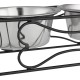 Relaxdays Dog Bowl Set with Holder, Bowl Stand for Large Dogs, 2 Stainless Steel Bowls Each 800 ml, Feeding Bar, Black/Silver Relaxdays Dog Bowl Set with Holder, Bowl Stand for Large Dogs, 2 Stainless Steel Bowls Each 800 ml, Feeding Bar, Black/Silver