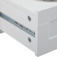 Relaxdays Dog Feeding Cabinet Drawer with 2 Bowls and Tilt Compartment for Animal Feeder H 68 x W 60 x D 33 cm MDF White