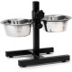 Relaxdays Stainless Steel Feeding Bowl Double Set Height Adjustable Dog Bar with Bowl Stand and 2 Removable Dog Bowls Feeding Bar for Cats / Cat Bar Metal Relaxdays Stainless Steel Feeding Bowl Double Set Height Adjustable Dog Bar with Bowl Stand and 2 Removable Dog Bowls Feeding Bar for Cats / Cat Bar Metal