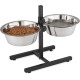 Relaxdays Stainless Steel Feeding Bowl Double Set Height Adjustable Dog Bar with Bowl Stand and 2 Removable Dog Bowls Feeding Bar for Cats / Cat Bar Metal Relaxdays Stainless Steel Feeding Bowl Double Set Height Adjustable Dog Bar with Bowl Stand and 2 Removable Dog Bowls Feeding Bar for Cats / Cat Bar Metal