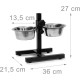 Relaxdays Stainless Steel Feeding Bowl Double Set Height Adjustable Dog Bar with Bowl Stand and 2 Removable Dog Bowls Feeding Bar for Cats / Cat Bar Metal Relaxdays Stainless Steel Feeding Bowl Double Set Height Adjustable Dog Bar with Bowl Stand and 2 Removable Dog Bowls Feeding Bar for Cats / Cat Bar Metal
