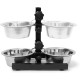 Relaxdays Stainless Steel Feeding Bowl Double Set Height Adjustable Dog Bar with Bowl Stand and 2 Removable Dog Bowls Feeding Bar for Cats / Cat Bar Metal Relaxdays Stainless Steel Feeding Bowl Double Set Height Adjustable Dog Bar with Bowl Stand and 2 Removable Dog Bowls Feeding Bar for Cats / Cat Bar Metal