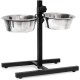 Relaxdays Stainless Steel Feeding Bowl Double Set Height Adjustable Dog Bar with Bowl Stand and 2 Removable Dog Bowls Feeding Bar for Cats / Cat Bar Metal Relaxdays Stainless Steel Feeding Bowl Double Set Height Adjustable Dog Bar with Bowl Stand and 2 Removable Dog Bowls Feeding Bar for Cats / Cat Bar Metal